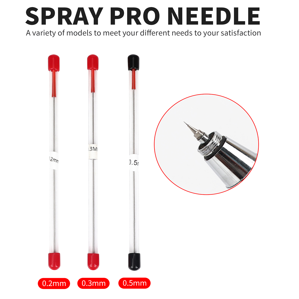 3pcs set 0.2/0.3/0.5mm Airbrus - Airbrush Kit With Mini Compressor recension och pris