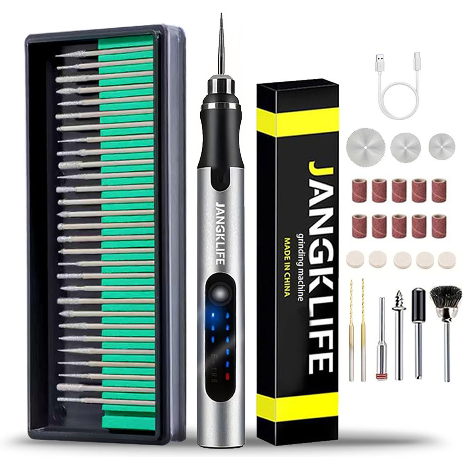 JANGKLIFE USB Cordless Rotary  - Cordless Rotary Tool Kit Accessories recension och pris