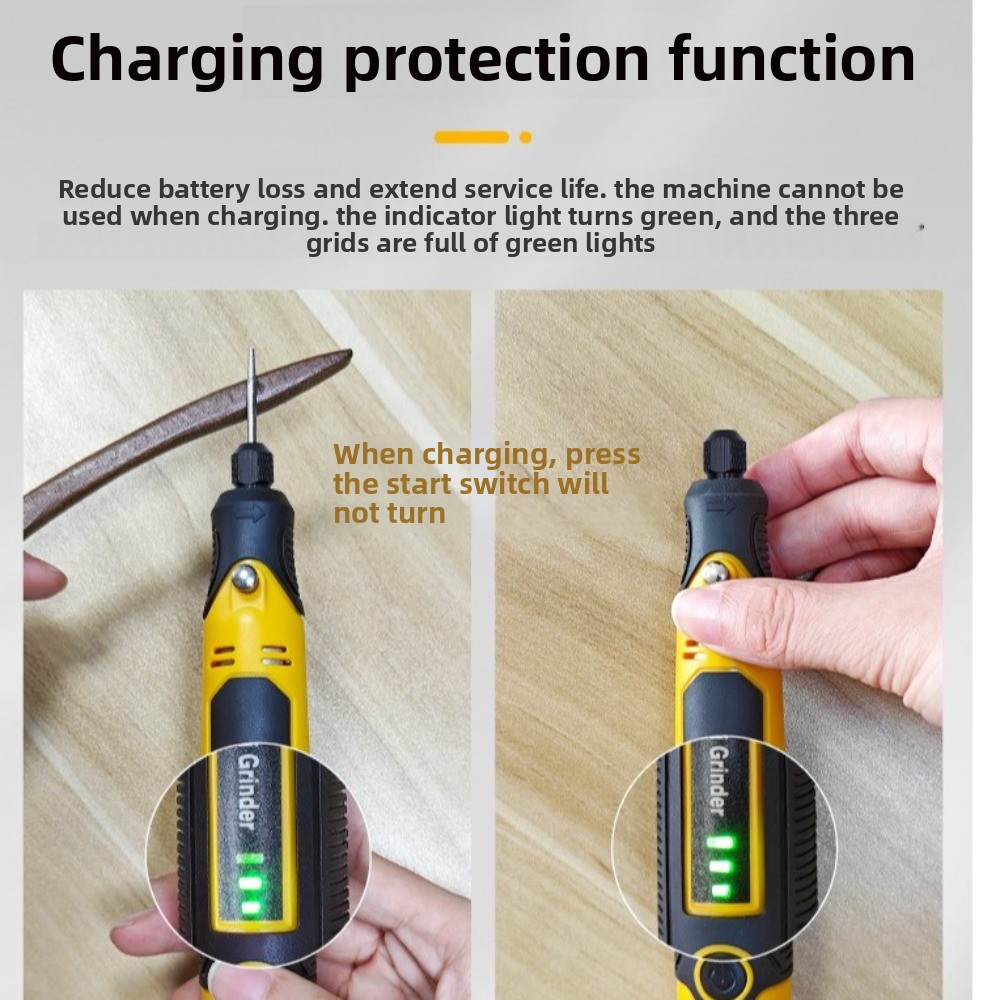 Cordless Mini Grinder 3 Speeds - Cordless Rotary Tool Kit Accessories recension och pris