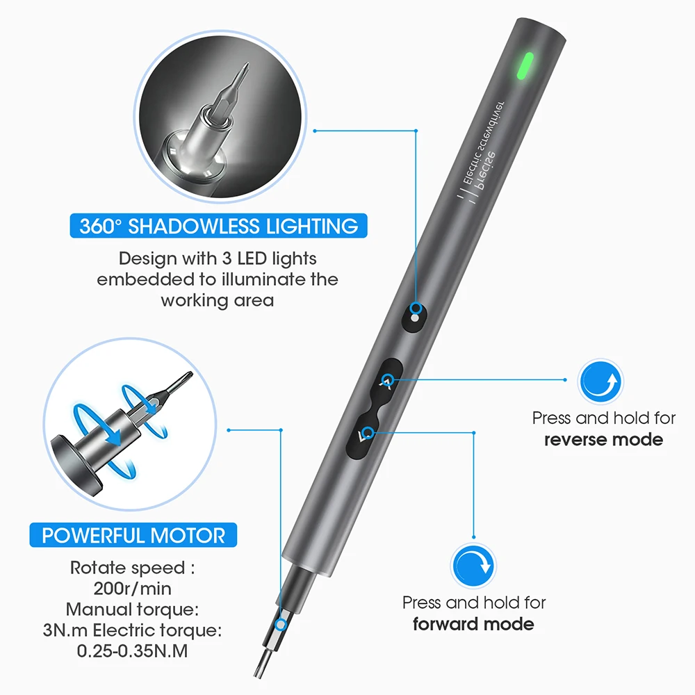 62/6 in 1 Precision Electric S - Electric Screwdriver Rechargeable Usb recension och pris