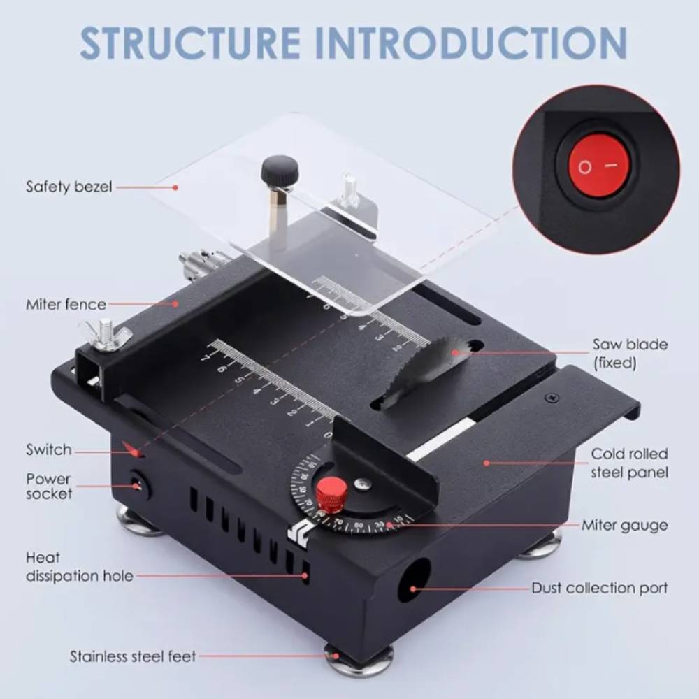 Mini Electric Table Saw Precis - Mini Table Saw For Woodworking recension och pris