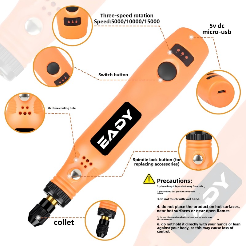 USB Cordless Rotary Tool Kit – - Cordless Rotary Tool Kit Accessories recension och pris