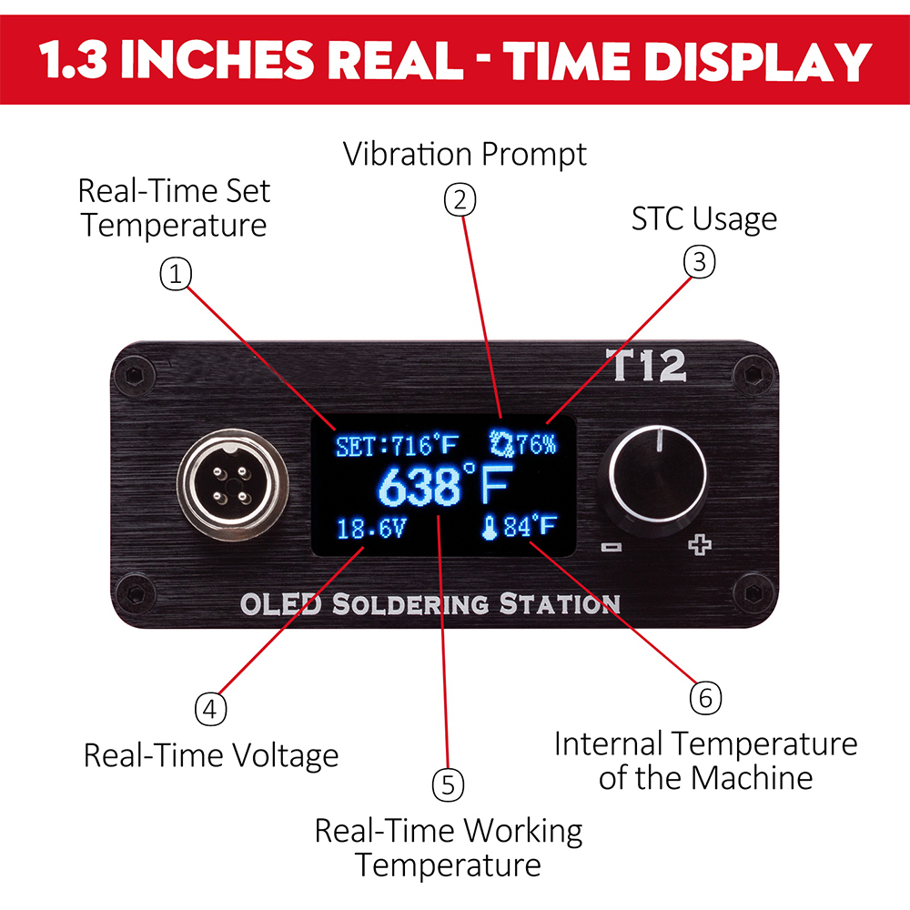 OLED T12 Soldering Iron Statio - Digital Soldering Station T12 recension och pris