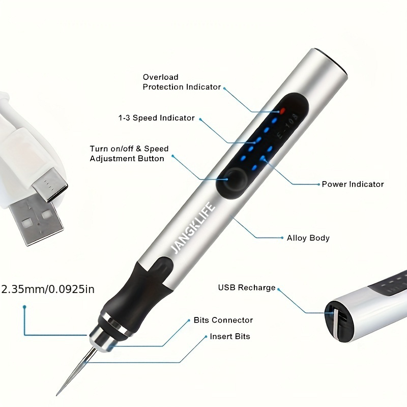JANGKLIFE USB Cordless Rotary  - Cordless Rotary Tool Kit Accessories recension och pris