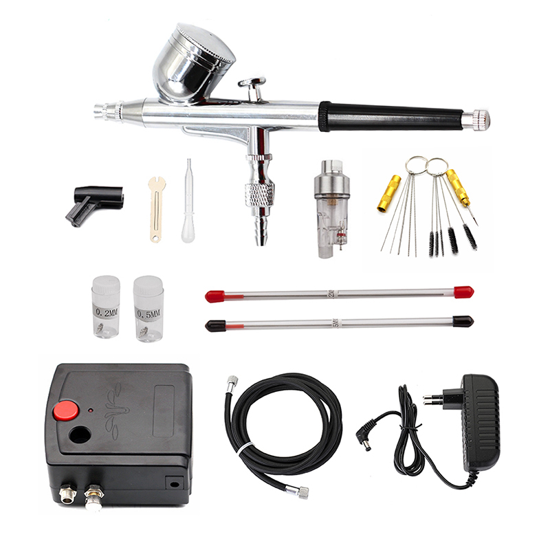 Dual-Action Spray Gun Airbrush - Airbrush Kit With Mini Compressor recension och pris