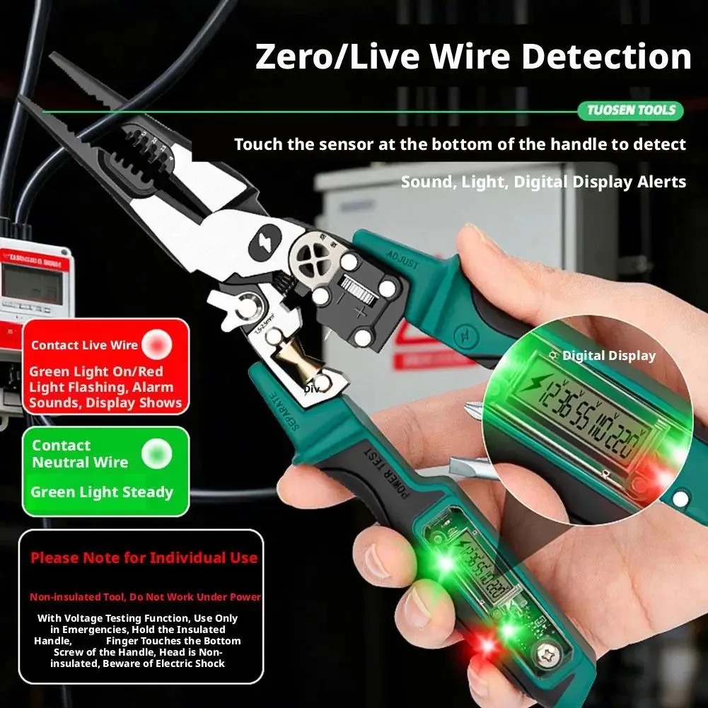 Electrician Pliers with Digita - Automatic Wire Stripper Cutter recension och pris