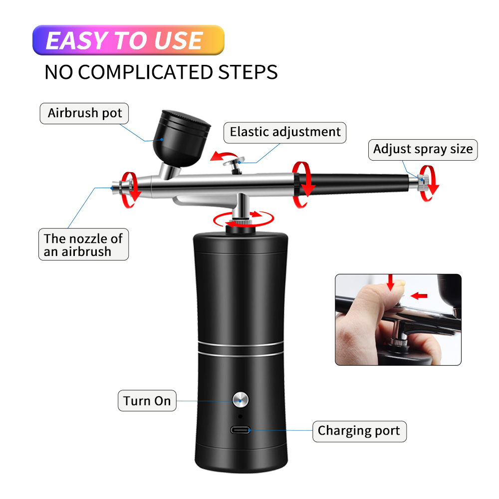 Portable Rechargeable Wireless - Airbrush Kit With Mini Compressor recension och pris