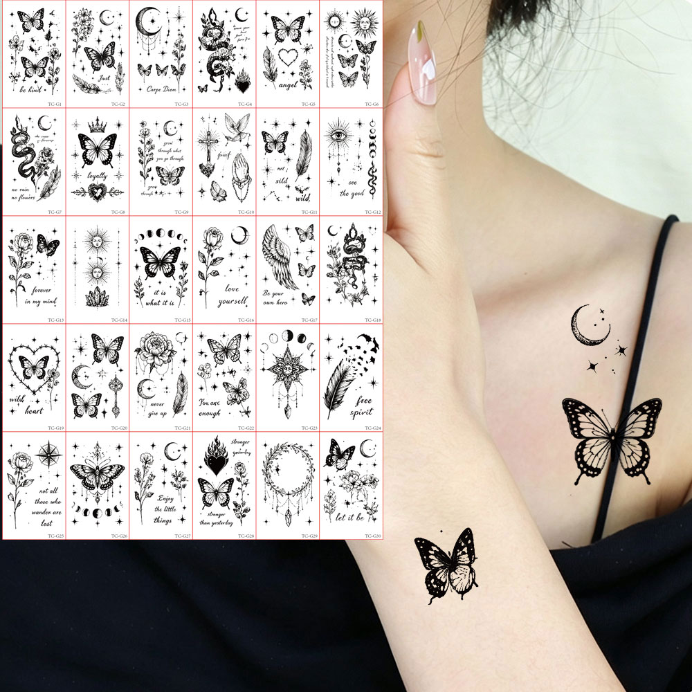 30pcs Butterfly Waterproof Tat - Hand Tools recension och pris