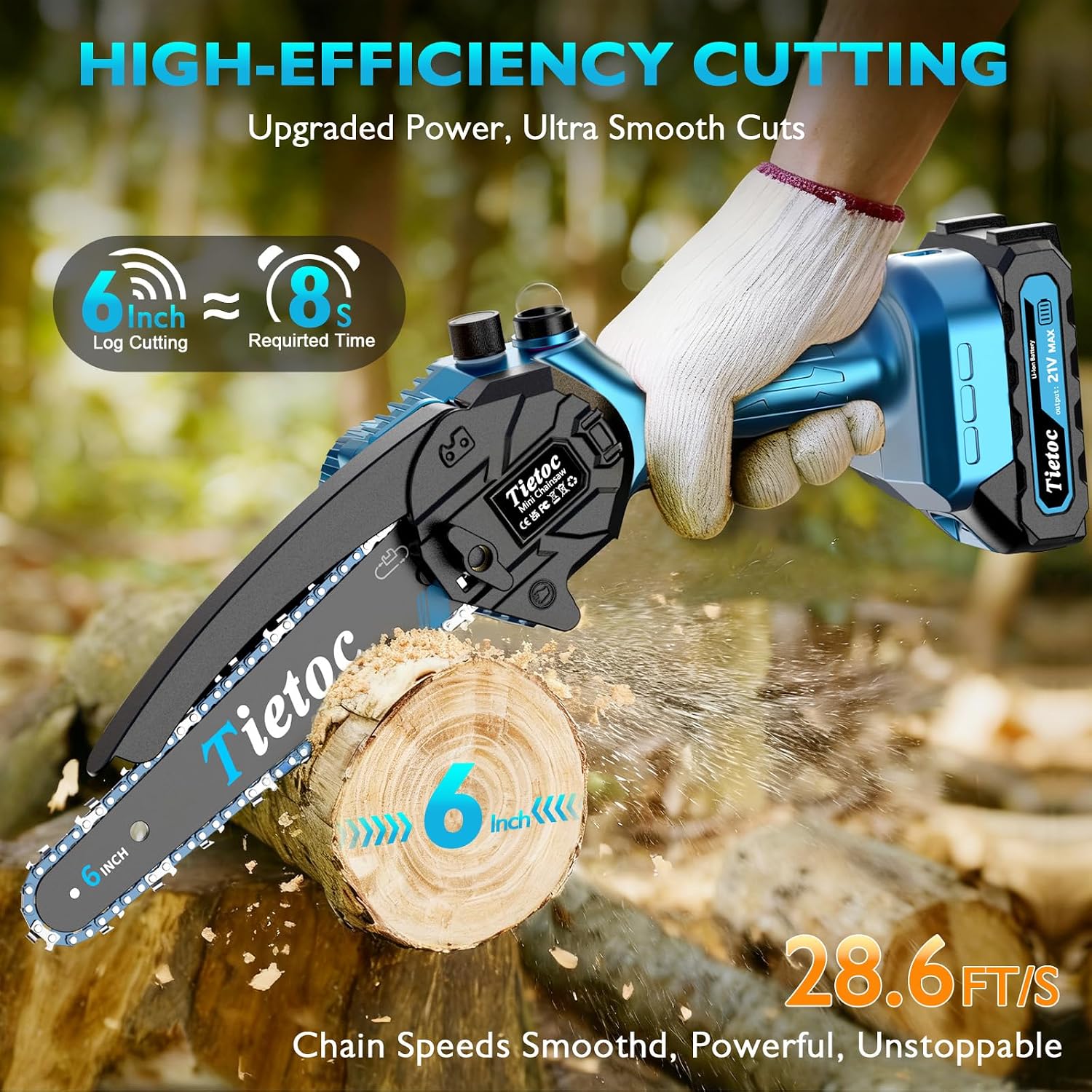 Mini Chainsaw, 6 Inch Chain Sa - Mini Electric Chainsaw 6 Inch recension och pris