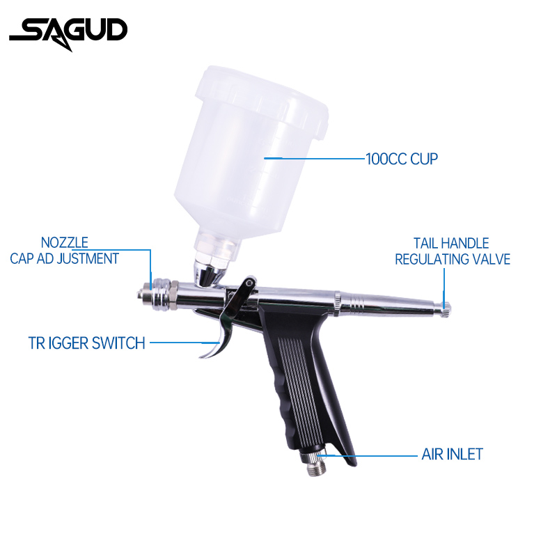 Gravity-Feed Airbrush Dual-Act - Airbrush Kit With Mini Compressor recension och pris