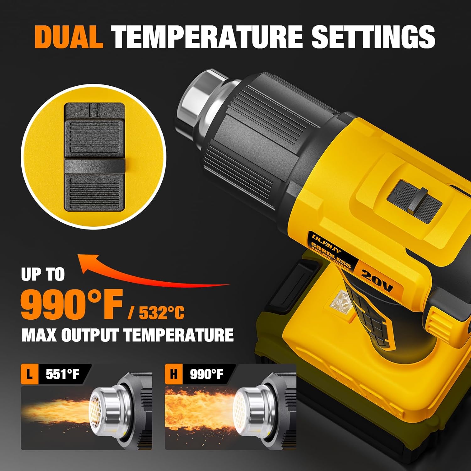 Cordless Heat Gun Compatible w - Cordless Heat Gun For Shrink Tubing recension och pris