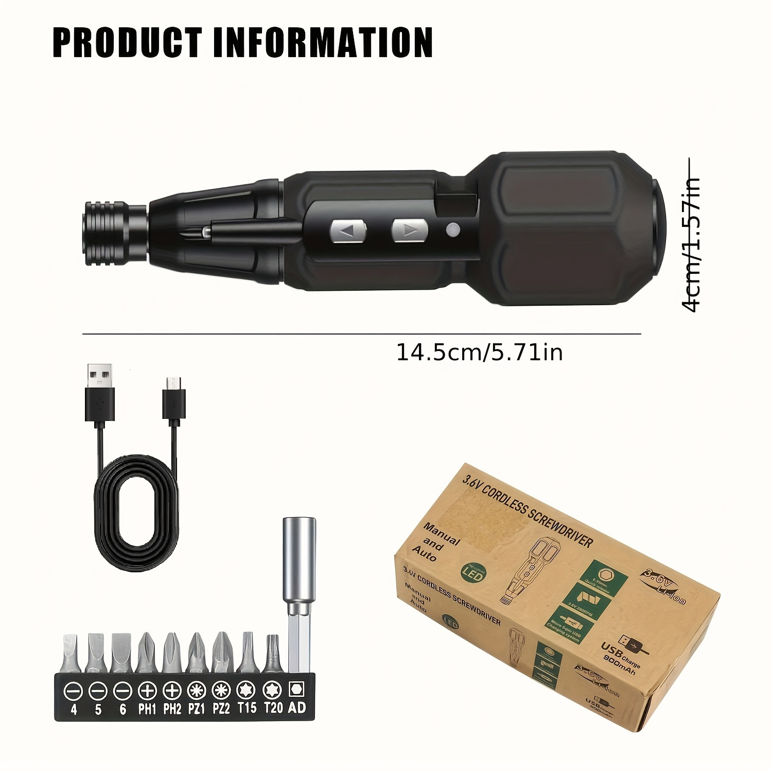 Electric Screwdriver Rechargea - Electric Screwdriver Rechargeable Usb recension och pris